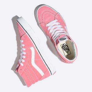 Vans Erkek Spor Ayakkabı Sk8-Hi Pembe/Beyaz Türkiye | 69600-178